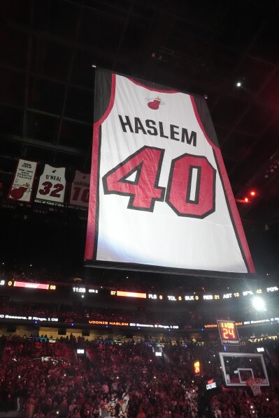 Heat retire Udonis Haslem s No. 40 jersey. He s the 6th Miami